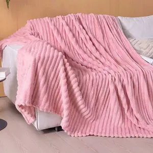 Faux Rabbit Fur Soft Fleece Blanket, Soft & Warm Cozy Throw Blanket, Versatile All-Season Blanket for Home, Office & Travel, Available in Twin/Full Sizes