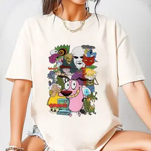 Courage the Cowardly Dog T-Shirt, Nostalgia 2D Print T-Shirt, Cartoon Network Shirt, Gifts for Cartoon Fans #Courage #theCowardlyDog #CartoonNetwork #NostalgiaCore #GraphicTee #StreetwearUS