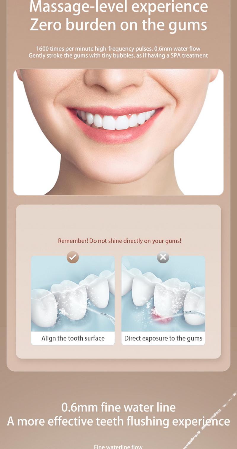 valentine gifts Rechargeable Water Flosser, Cordless DentalFlosser, Portable Oral Irrigator with 4 Counts JetTips, Waterproof Teeth Cleaner, 3 Modes Teeth~anina Toolfor Home & Travel #ToP Picks