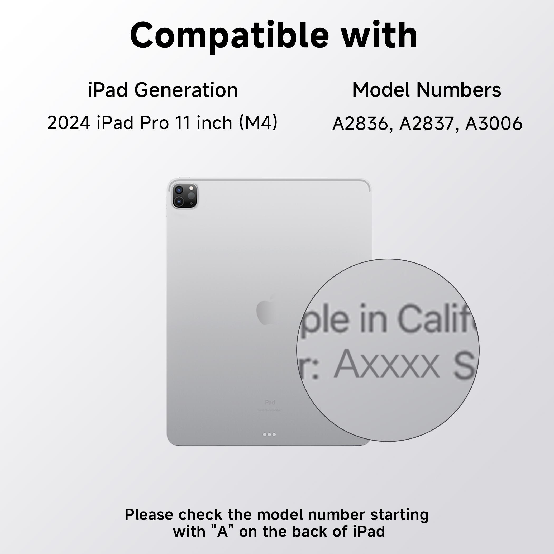 2026 iPad Magic KeyboardCase for (M3/M2, 2025/2024) & Air 5th/4th Gen – 360° Rotating Multi-Touch Trackpad, Type-C Charging, RGB Backlit Keyboard, Transparent Back with Pencil Holder Covers Wireless