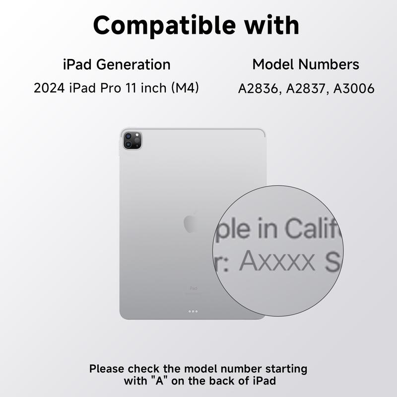 2026 iPad Magic KeyboardCase for (M3/M2, 2025/2024) & Air 5th/4th Gen – 360° Rotating Multi-Touch Trackpad, Type-C Charging, RGB Backlit Keyboard, Transparent Back with Pencil Holder Covers Wireless