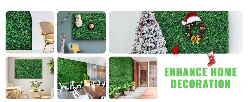 VEVOR Artificial Boxwood Panels 24 PCS 20"x20" Boxwood Hedge Wall Panels for Decoration of Outdoor, Indoor, Garden, Fence & Backyard Decorating Home Goods