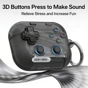 Earphone Case for AirPods Pro 3 (2025), with 3D Pressable Button, Safety Lock & Phone Stand for AirPod 4th Gen Cover– with Cleaner Kit & Keychain, Classic Cool Funny Durable Protective Case  for Women Men to Relief Stress or Pass The Time