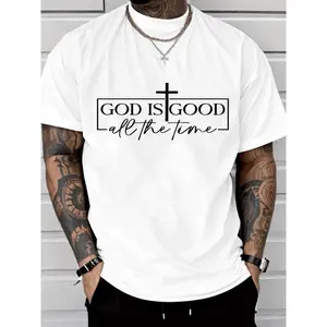 Express Your Faith – T-Shirt with 'GOD IS GOOD all the time' and Cross Graphic for Every Christian Unisex Tee Innovative Digital Printing