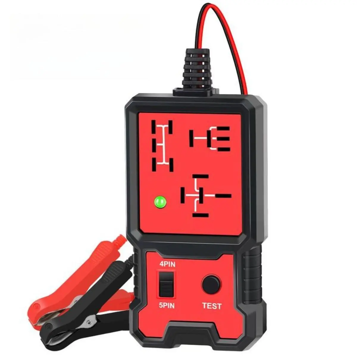 Car Automotive Circuit Tester, Car Relay Tester, Portable Battery Diagnostic Checker Tool, Professional Car Voltage Tester, Vehicle Diagnostic Tool, OBD Scanner, Red, with LED Indicator,back to school,back to school haul