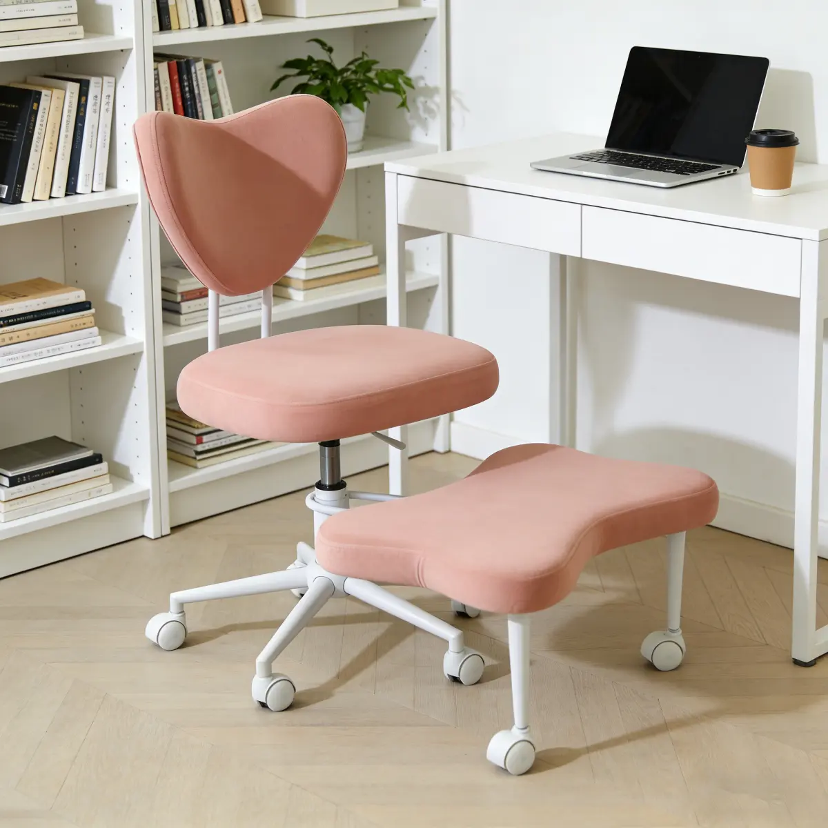 Meditation chair, an ergonomic cross-legged seating chair with lumbar support and a height-adjustable seat cushion, ideal for people engaged in high-intensity office work.