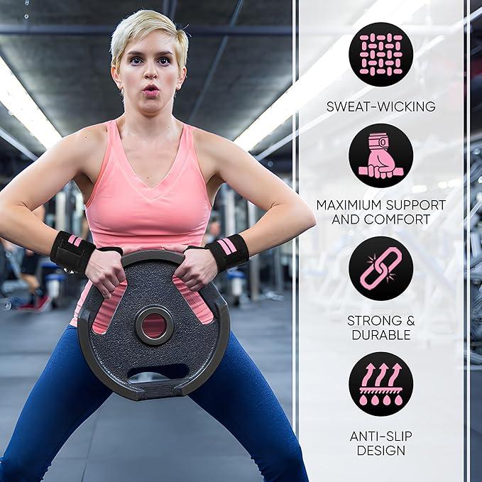 Weightlifting Wrist Wraps – 18” Heavy Duty Cotton Wrist Support with Thumb Loop for Powerlifting, Strength Training & Bodybuilding