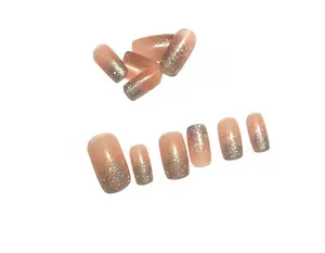 Y2k nude nails 24 pcs