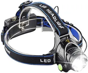 Super Bright LED Headlamp Zoomable Waterproof, 3-in-1 Flashlight Headlamp for Camping Running Hiking Reading Cycling Fishing, Black