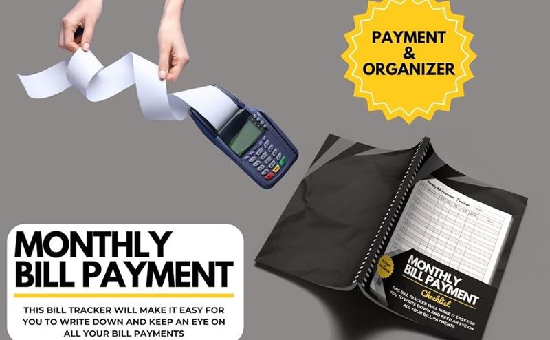 Efficient Finance Organizer Notebook Monthly Bill Payment Tracker 8.5x11 Inch 108 Pages Premium Paper Money Management Checklist for Personal & Professional Use