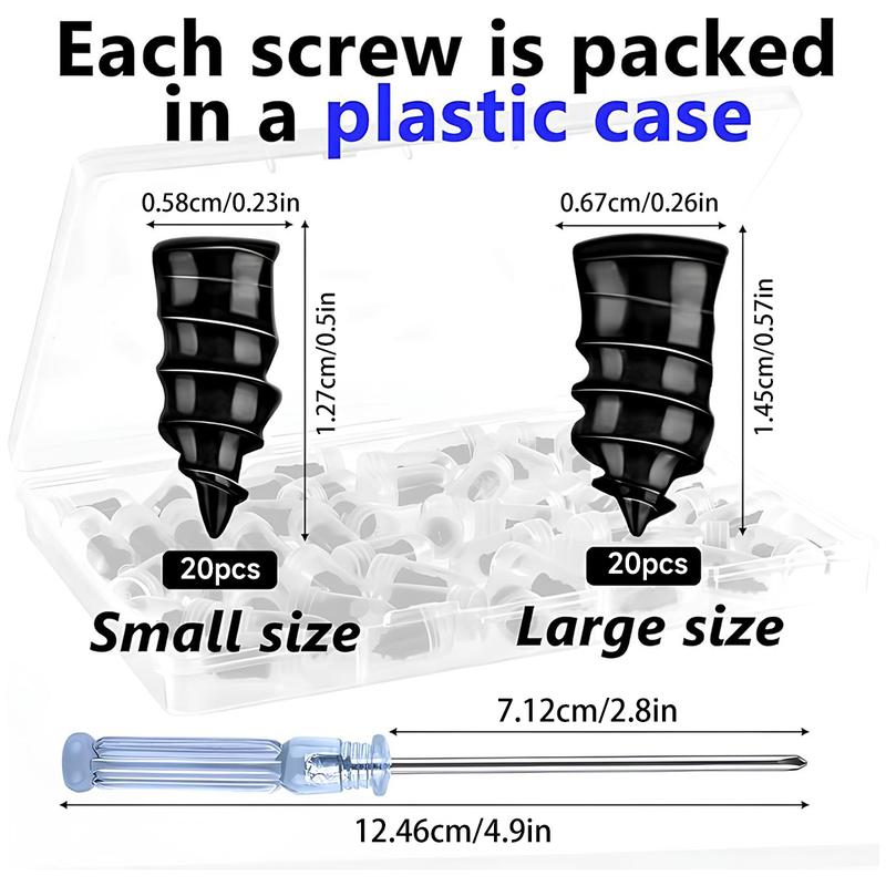 DABATR 60Pcs Tire Repair Screws Plugs, Self-service Tyre Repair Vacuum Rubber Nails Kit for Car/Motorcycle/Truck/Tractor Puncture Fast Tyre Repair Supplies DABATR 60Pcs Tire Repair Screws Plugs, Self-service Tyre Repair Vacuum Rubber Nails Kit for Car/Motorcycle/Truck/Tractor Puncture Fast Tyre Repair Supplies