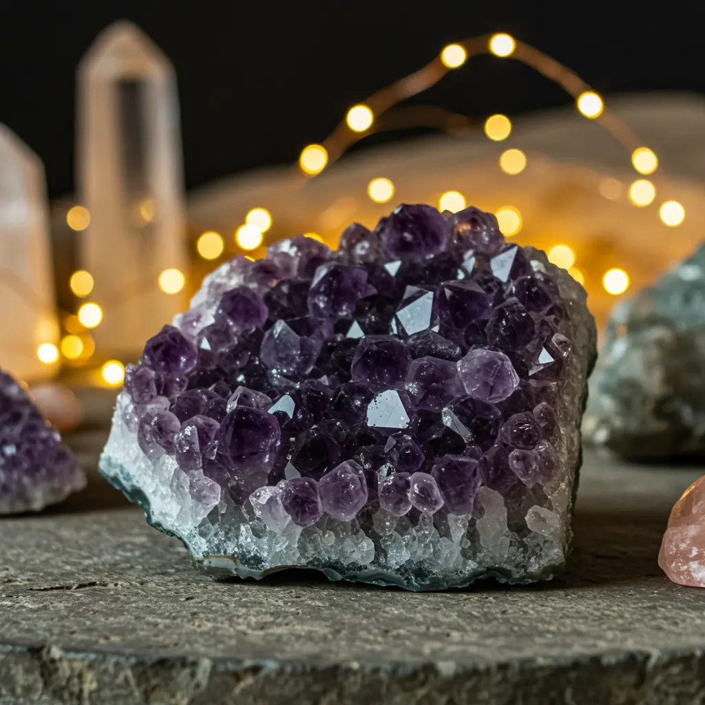 Natural Amethyst Cluster Mineral Specimen, Purple Gemstone, Healing Chakra Decor, Crystal Decorative Stones, Natural Stone Decor