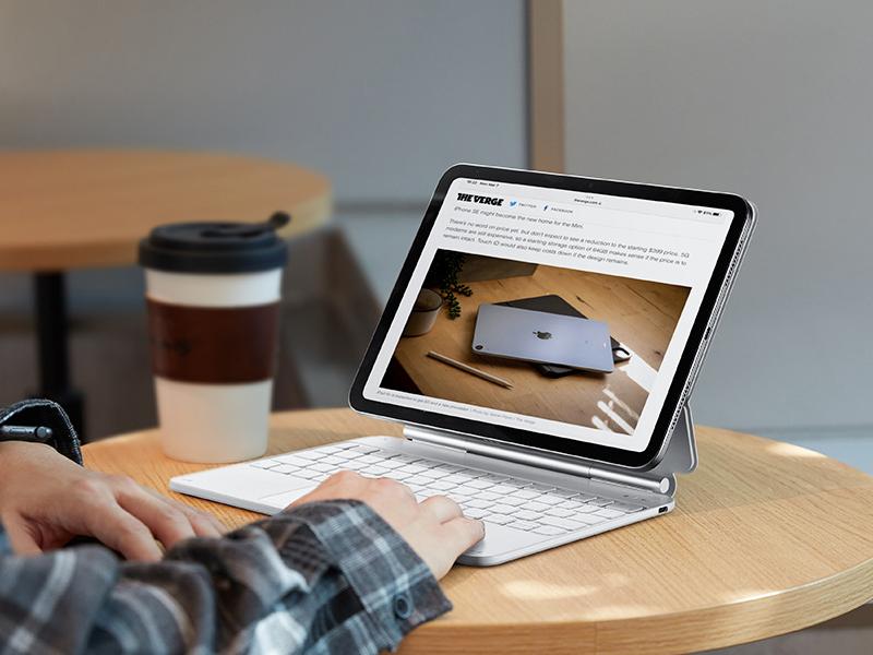 ESR iPad Air 11/13 inch Keyboard with Magnetic Cover,iPad A16/10th Gen Keyboard,Easy-Set Floating Cantilever Stand,Precision Multi-Touch Trackpad, Backlit Keys,Adjustable Viewing Angle