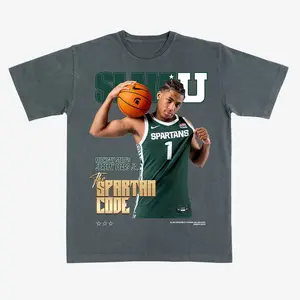 Jeremy Fears Jr. T-Shirt – Michigan State Basketball Graphic Tee Featuring SLAM Cover Design, Ideal for College Basketball Fans.