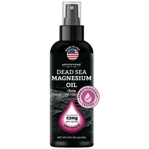 Aromasong Extra Strength Magnesium Oil with Rose, 8oz Single Item, 23mg per Spray, Soothing Aroma for Relaxation, Natural Body Care Product for Aromatherapy & Alternative Treatments