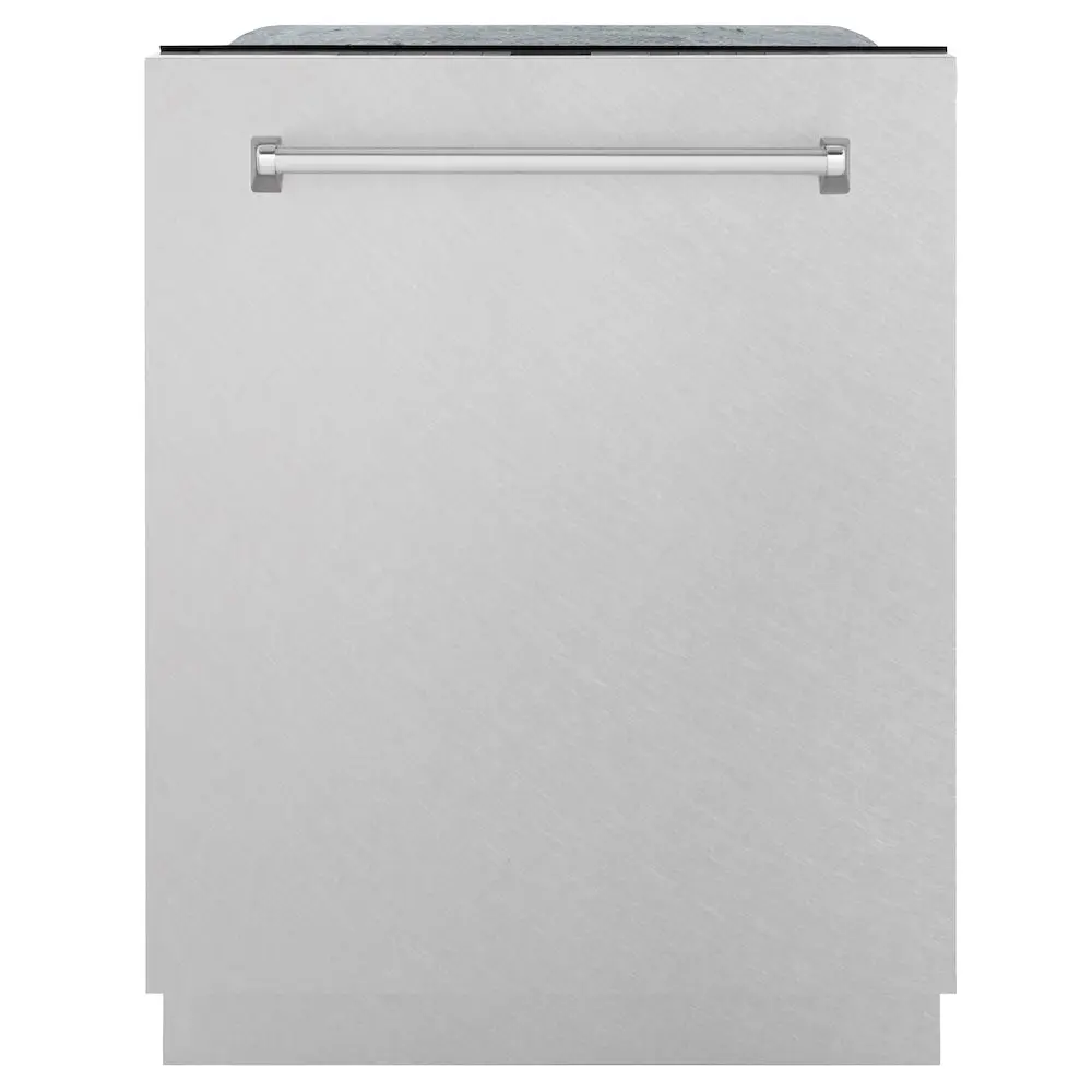 ZLINE 24 in. Monument Series 3rd Rack Top Touch Control Dishwasher with Satin Stainless Steel Panel and Stainless Steel Tub, 45dBa (DWMT-SN-24)