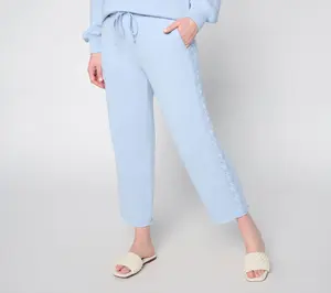 Peace Love World Boheme Regular Cropped Pants with Crochet Trim