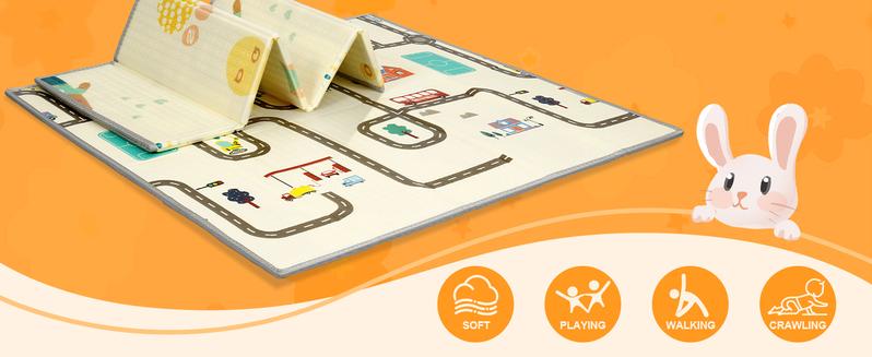 Foldable Baby Play Mat, Travel, Indoor and Outdoor Mat, Tummy Time and Crawling Mat for Infants, Babies, Toddlers, Easy to Storage and (47'' X 47'') Foldable Baby Play Mat, Travel, Indoor and Outdoor Mat, Tummy Time and Crawling Mat for Infants, Babies, Toddlers, Easy to Storage and (47'' X 47'')