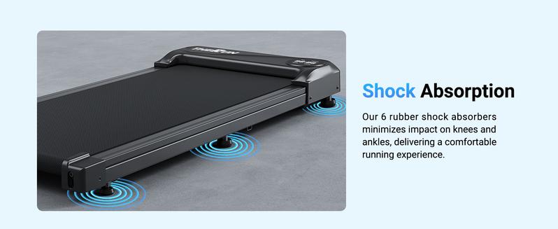 Foldable Walking Pad Treadmill with Handle, Low-Noise Motor 300 lbs Load Shock Absorption LED Display & Remote Control Compact Treadmill for Home & Office Exercise