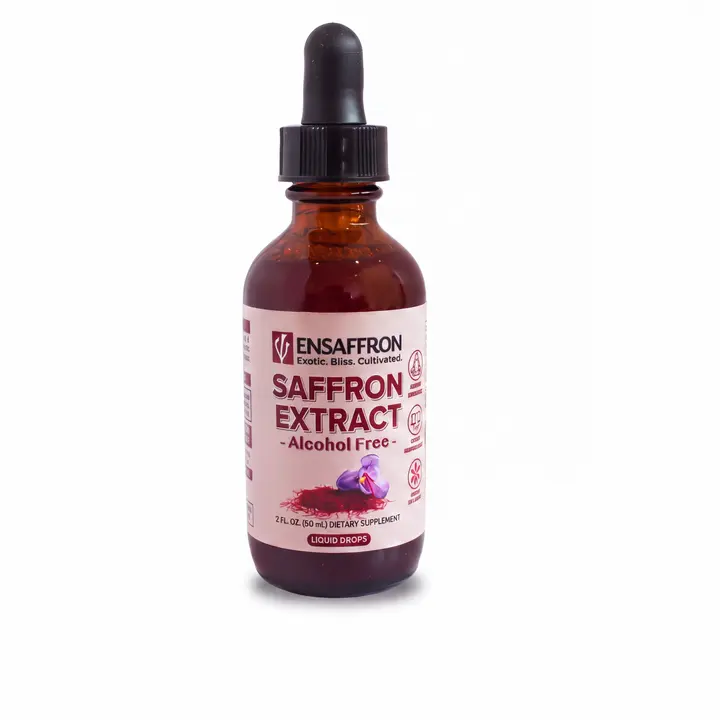 Premium Saffron Extract Liquid Drops (Made With Pure Threads) Alcohol-Free