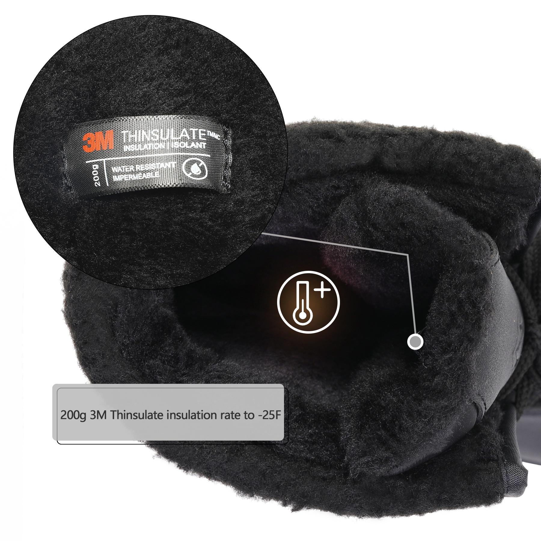 Mysoft Women's Waterproof Warm Lace-up Mid-Calf Snow Boots, Winter Outdoor Shoe, Womensfashion Footwear, Cozy Boots for Women, Perfect Valentine's Day Gift