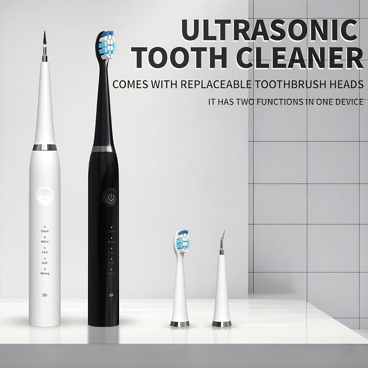 Plaque Remover for Teeth,Tartar Remover for Teeth Cleaning with 3 Replaceable Heads and 5 Adjustable Modes,Rechargeable Teeth Cleaning Plaque Remover for Home