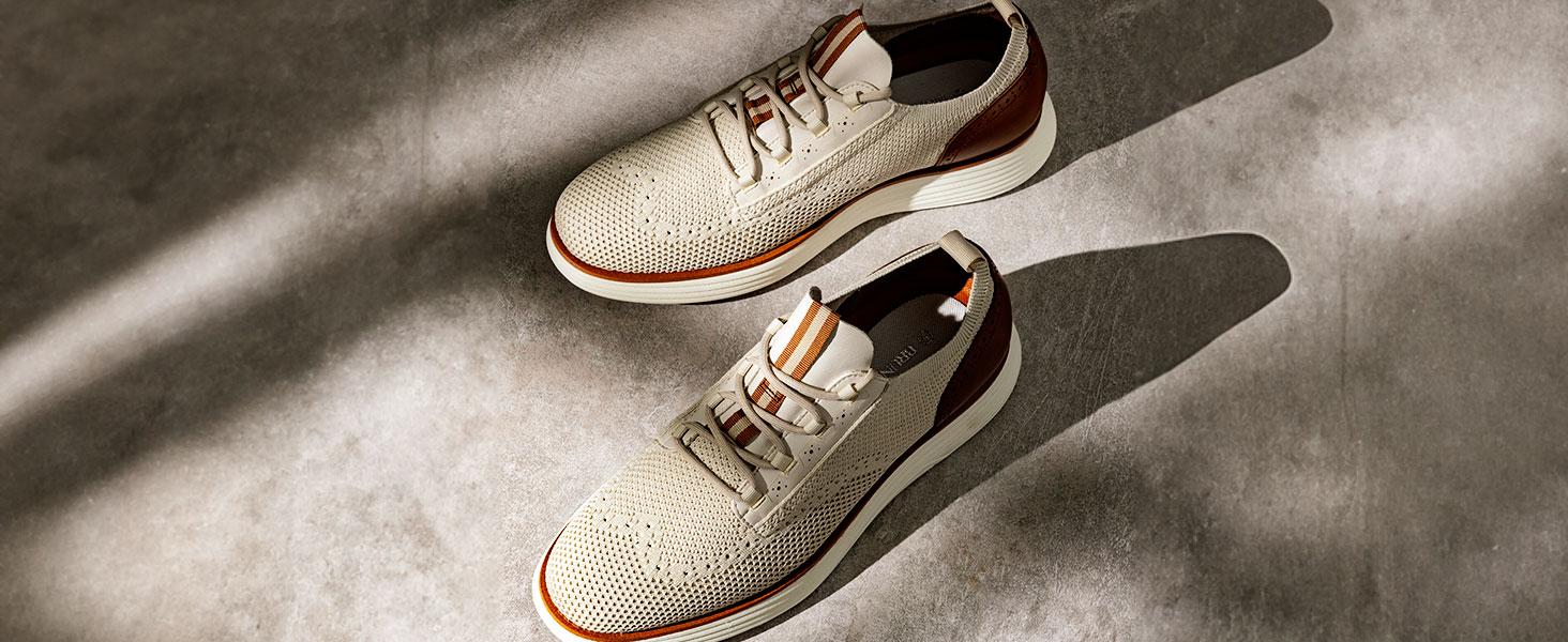 BRUNO MARC MaxFlex Suite Craft Men's Smart Casual Knit Oxford Shoes Round Toe Lace-Up All Seasons Closed Toe Brogue Detail MD Rubber Outsole - Runner, Athletic