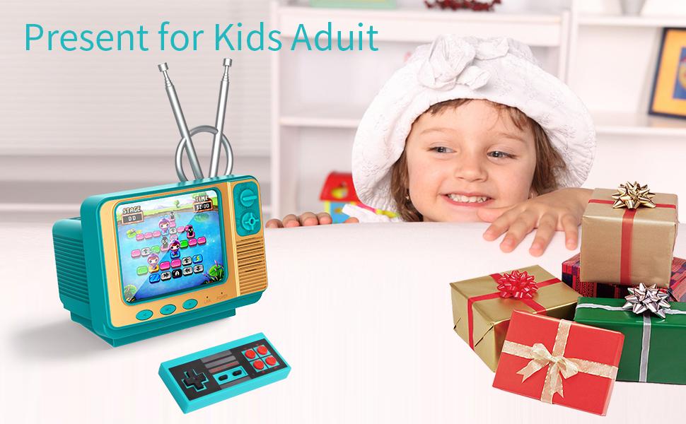 PYBGE 【Save feature】Retro Video Game Console 2.8-inch screen GV300S: 308 Built-in Classic Games, Classic Retro 3-Color Gamepad, Mini Handheld TV-Style Game Player – Ideal for Kids & Adult Nostalgia Enthusiasts