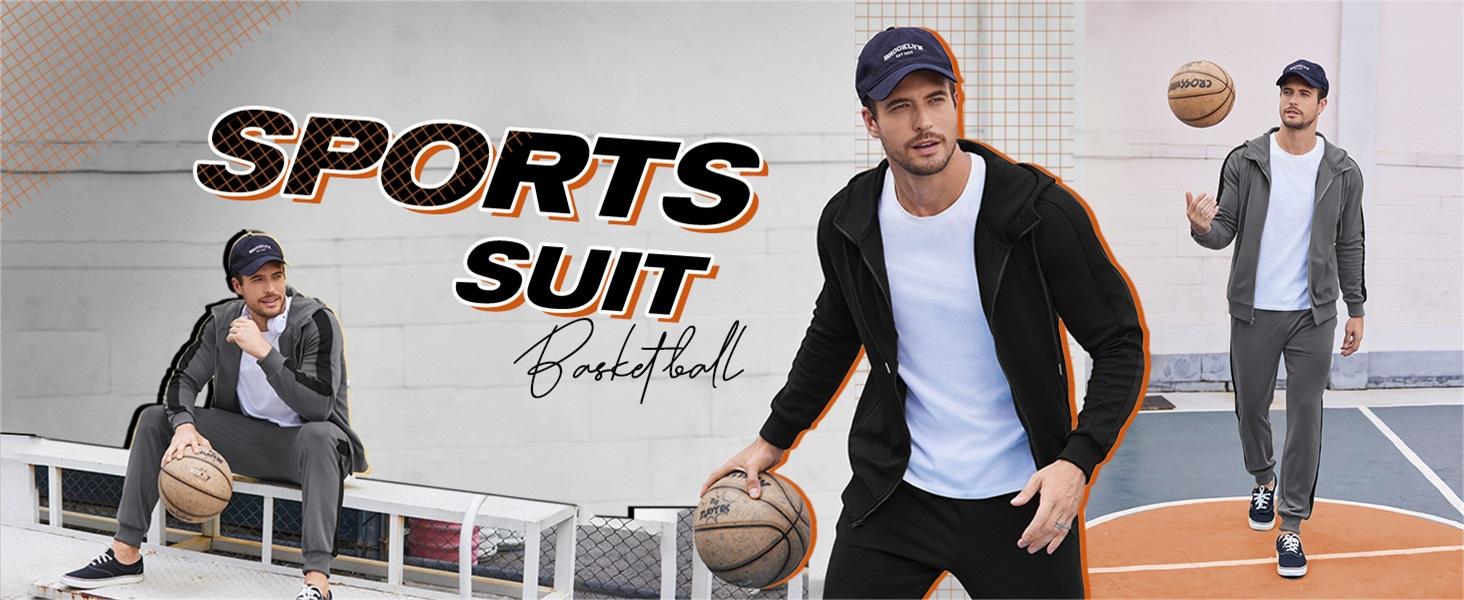 COOFANDY Men's Tracksuit 2 Piece set men with Zipper Pockets Full Zip Hoodie Sweatsuit 2 Pack Running Jogging Sports Casual Sweat Suits Gift Ideas