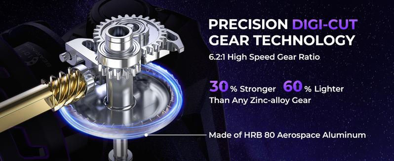 KastKing Royale Legend Pro Spinning Fishing Reel, Lightweight Yet Powerful, Digi-Cut Aluminum Gear, Aerodynamic Reel Rotor, 6.2:1 Gear Ratio, 25LBs Max Drag, TPE Handle Knobs, Unique Celestial Color