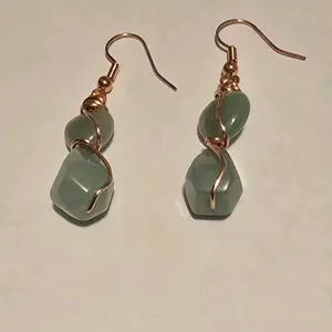 Green Adventurine copperhook earring