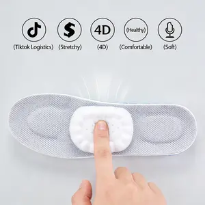 Breathable 4D Cloud Cushion Memory Foam Insoles, Soft Shock Absorbing Inserts for Men Women, Heel Support Cuttable Pads for Gym Shoes, Work Boots, Hiking, Office, and Long-Distance Use Bathroom Air Cushion