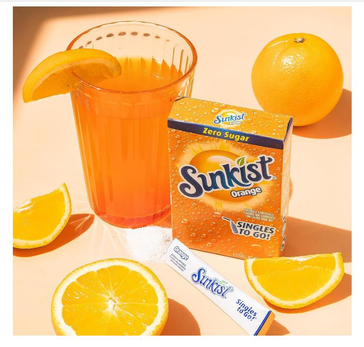 Sunkist Soda Variety Pack, Singles To Go Orange, Strawberry, Grape and Peach (30 Total Sticks)