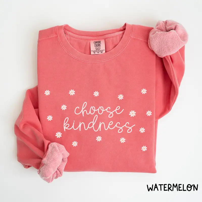 Choose Kindness Comfort Colors® Sweatshirt Retro Teacher Shirt Positive Affirmation Mom graphic VSCO Crewneck
