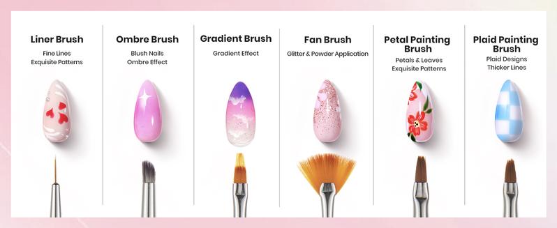 Beetles Valentines Nail Art Brushes Kit, Nail Dotting Tools, Nail Drawing Pens, Nail Dust Brush, Striping Nail Art Liner Brushes, Nail Art Pens with Nail Brush Holder Starter Nail Art Design Manicure Cutics Set newyearnewme valentinesday gift