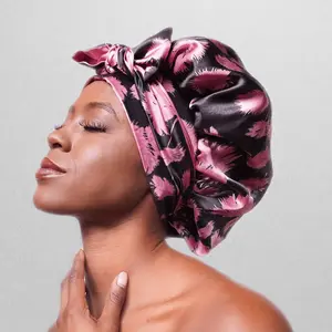 Vintage Pure Mulberry Silk Bonnet – Reversible, Adjustable Fit with Silk Ties