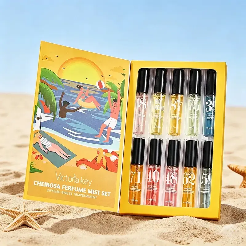 Brazilian Perfume Mist Gift Set for Women - Vanilla Coconut Tropical Floral Beauty Products, Long Lasting Perfumes, Travel-Size Mini Gifts Fragrance Box for Summer Vibes, Mini Gift Sets