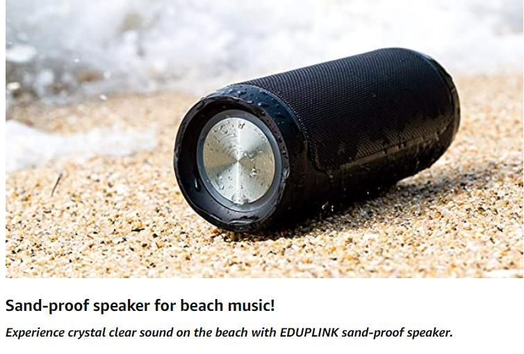 【EDUPLINK】Waterproof Portable Speaker Powerful 40W, Get Speaker Houlder for FREE Audio Smartphone