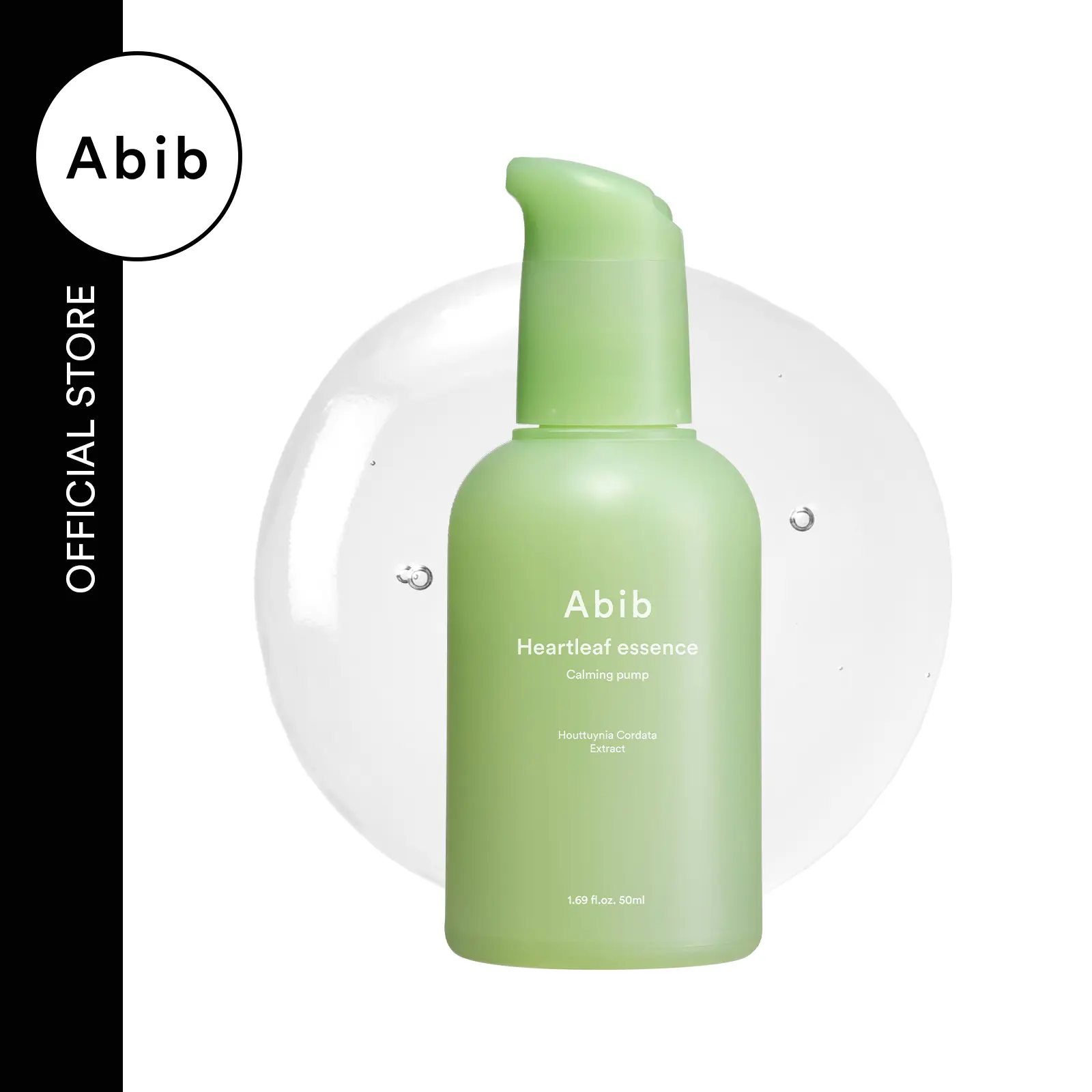 Abib Heartleaf Essence Calming Pump - Korean Face Care Serum for Acne-Prone, Sensitive Adults, Lightweight Formula to Soothe Redness, Strawberry Skin, Unclog Pores, 50ml, Soft Skin Boost