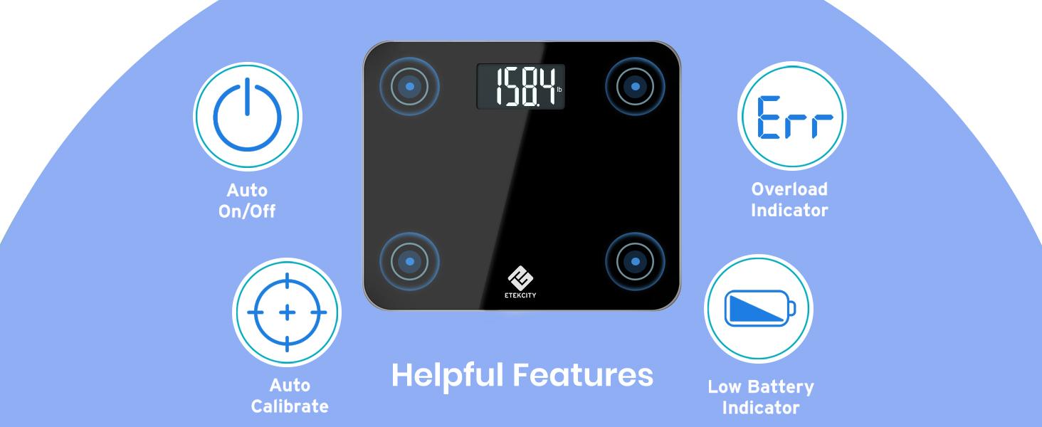 Etekcity Scale for Body Weight, Bathroom, Extra Wide Platform and High Capacity, Accurate and Safe, Easy-to-Read on Backlit LCD Display, 440 lb