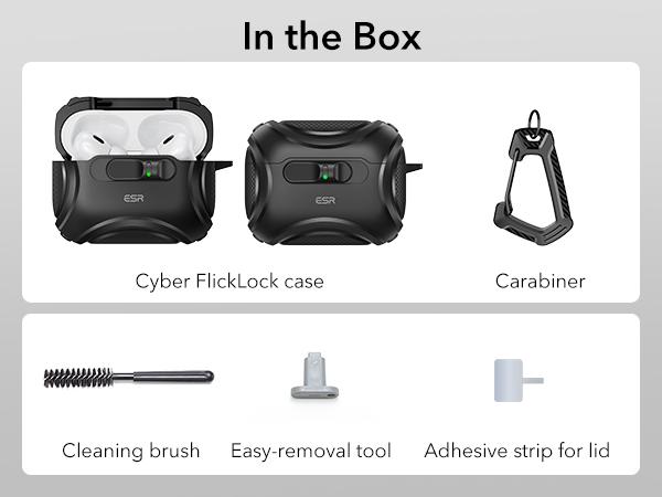 ESR for AirPods Pro 3 Case, Compatible with Airpods Pro 2025 (USB-C Cable), Effortless MagSafe, Drop-Proof Lock, Easy Open, Cyber Series