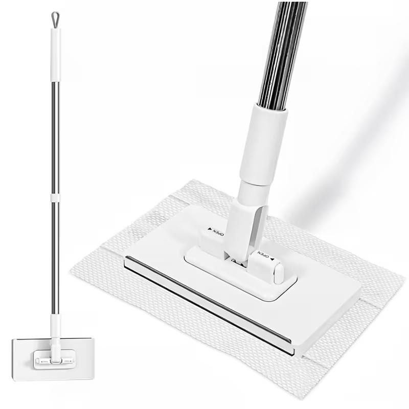 Adjustable Multi-Purpose Reusable Floor Mop with Clamp – Secure Holder for Paper Towels, Rags & Wet Wipes, Lightweight & Easy Home and Floor Cleaning Tool for Kitchens, Bathrooms & Living Rooms, Perfect Gift for Moms, Homeowners & Cleaning Enthusiasts
