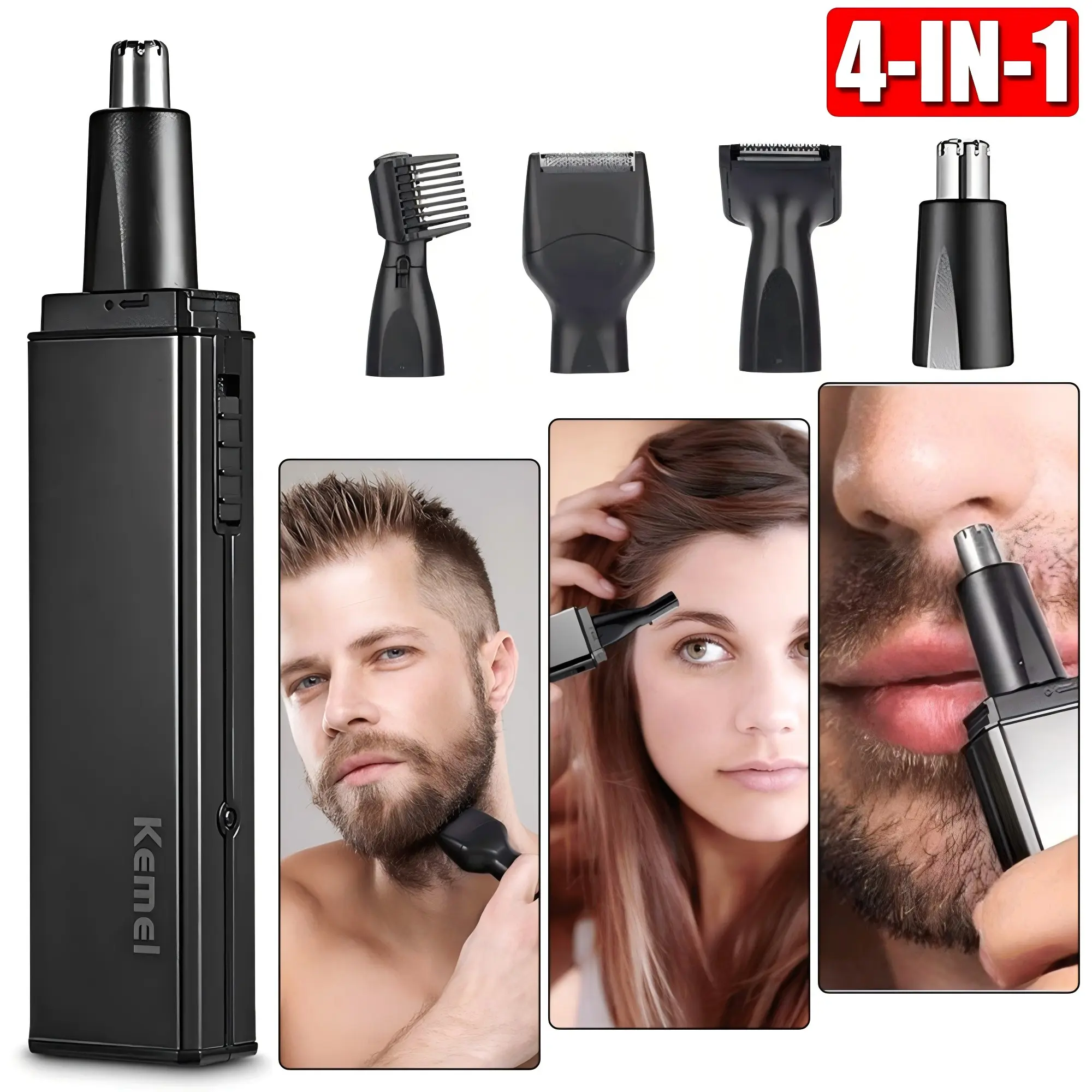 Electric Hair Trimmer for Men,Nose Hair Trimmer, Dual Heads Waterproof Ball Pubic Shaver for Male and Female, Replaceable Ceramic Blade Heads，Wet/Dry Body Razor, Christmas and Halloween & Husband Gift for Birthday
