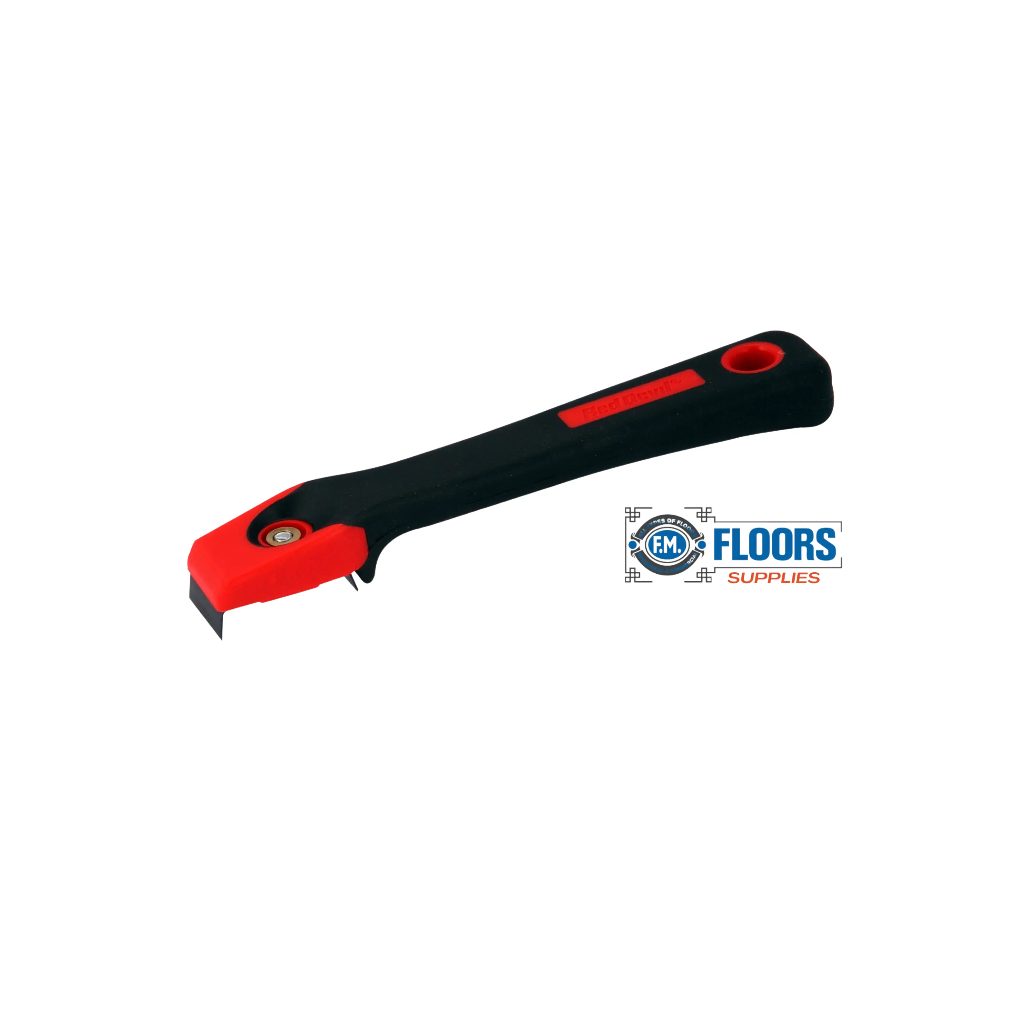 Red Devil 1 in Double-Edge Wood Scraper, High-Carbon Steel Blade Woodworking Tool, Lightweight Design, Polypropylene Contoured Textured Comfort Grip, Easy-to-Use Home Improvement Paint Building Supplies, Woodworking Tools, Contoured Handle