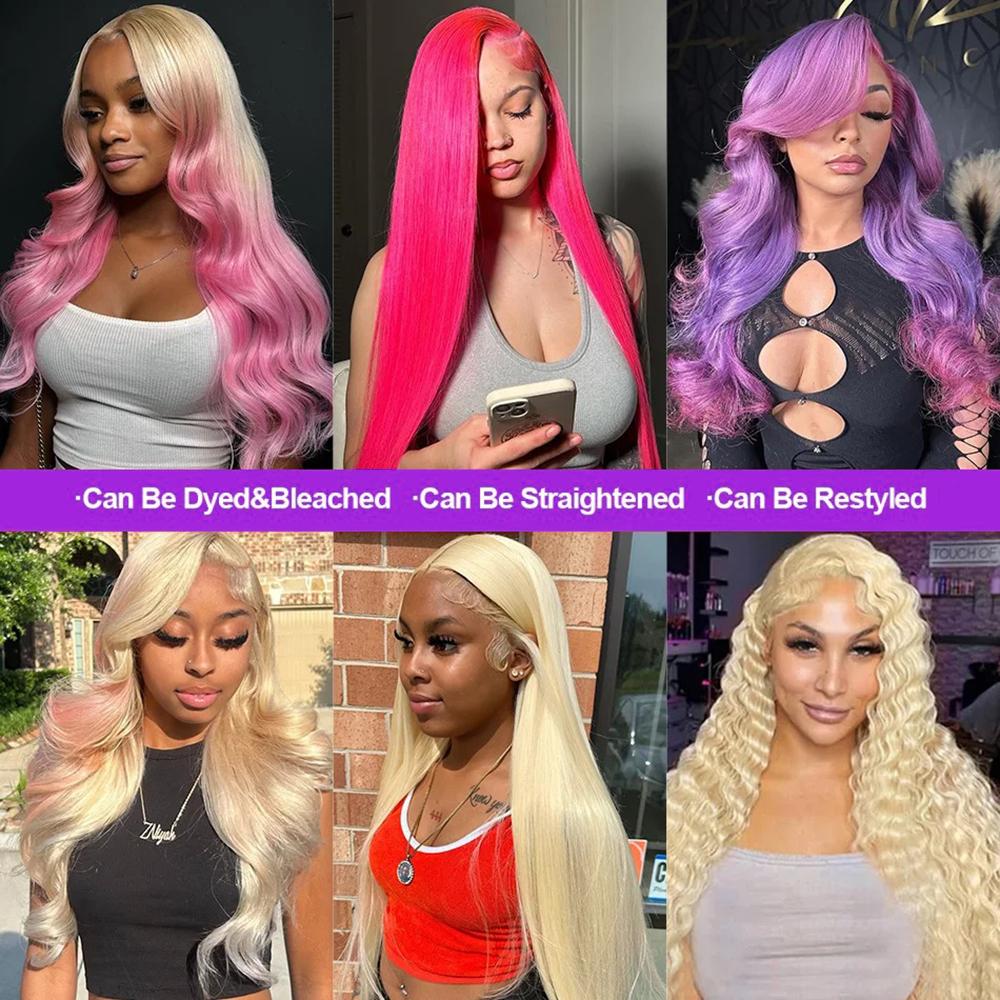 613 Blonde Human Hair Bundles 30 Inch Body Wave Human Hair Bundles Unprocessed Brazilian Virgin Human Hair Bundles Straight Human Hair Extensions 100g per Bundle