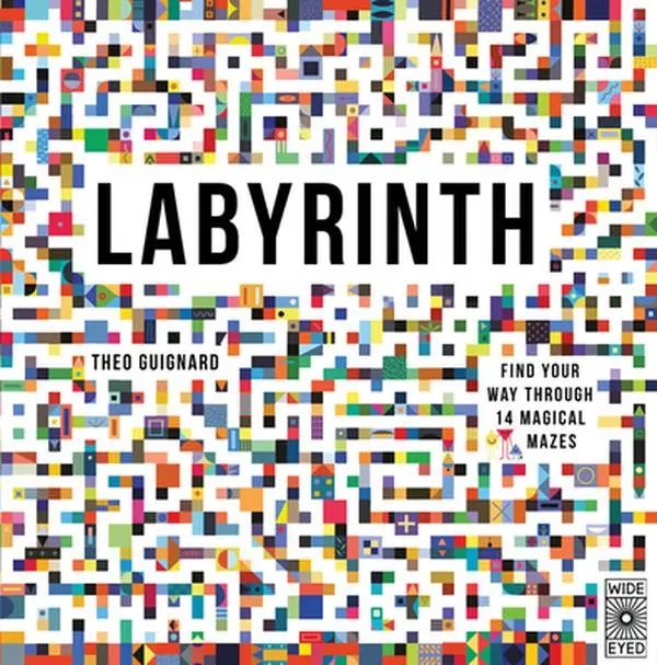 Used Labyrinth Hardcover - 14 Magical Mazes by Theo Guignard (English), Kid Book, Interactive Book with Colourful and Madcap Graphics, Focussed for Hours for Grown-Ups