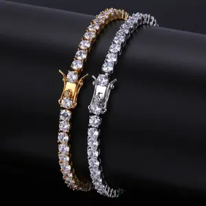 Explosions 4mm zircon Tennis bracelet men's hip hop bracelet TennisBracelet