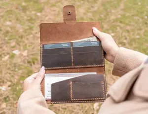 Personalized Handmade Leather Wallet for Women