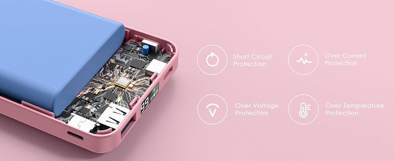 Podoru for MagSafe Foldable Wireless Charger, 10000mAh Magnetic Power Bank Portable Battery Pack & USB-C Cable for iPhone 17/16/15/14/13/12 Series