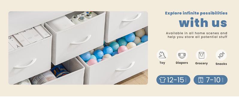 【Valentine's Day gift】Cupboards Cabinets Dresser - Fabric Storage Tower with 5 Drawers, Bedroom Organizer, Chest of Drawers for Closet, Entryway, Versatile Design 【Valentine's Day gift】Cupboards Cabinets Dresser - Fabric Storage Tower with 5 Drawers, Bedroom Organizer, Chest of Drawers for Closet, Entryway, Versatile Design